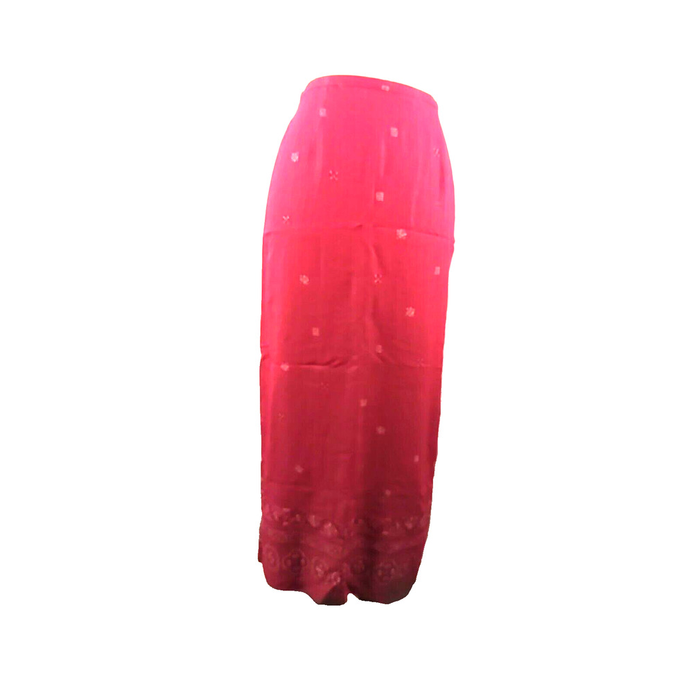 Alfred Dunner Skirt Size 10 Made In USA Red Long